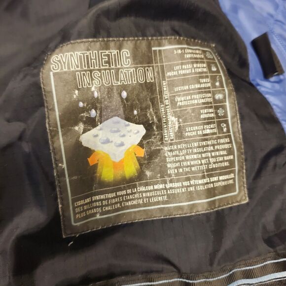 Vintage NIKE Jacket ACG Womens Medium Blue Puffer Full Zip Removable Sleeves 90s - Picture 13 of 14